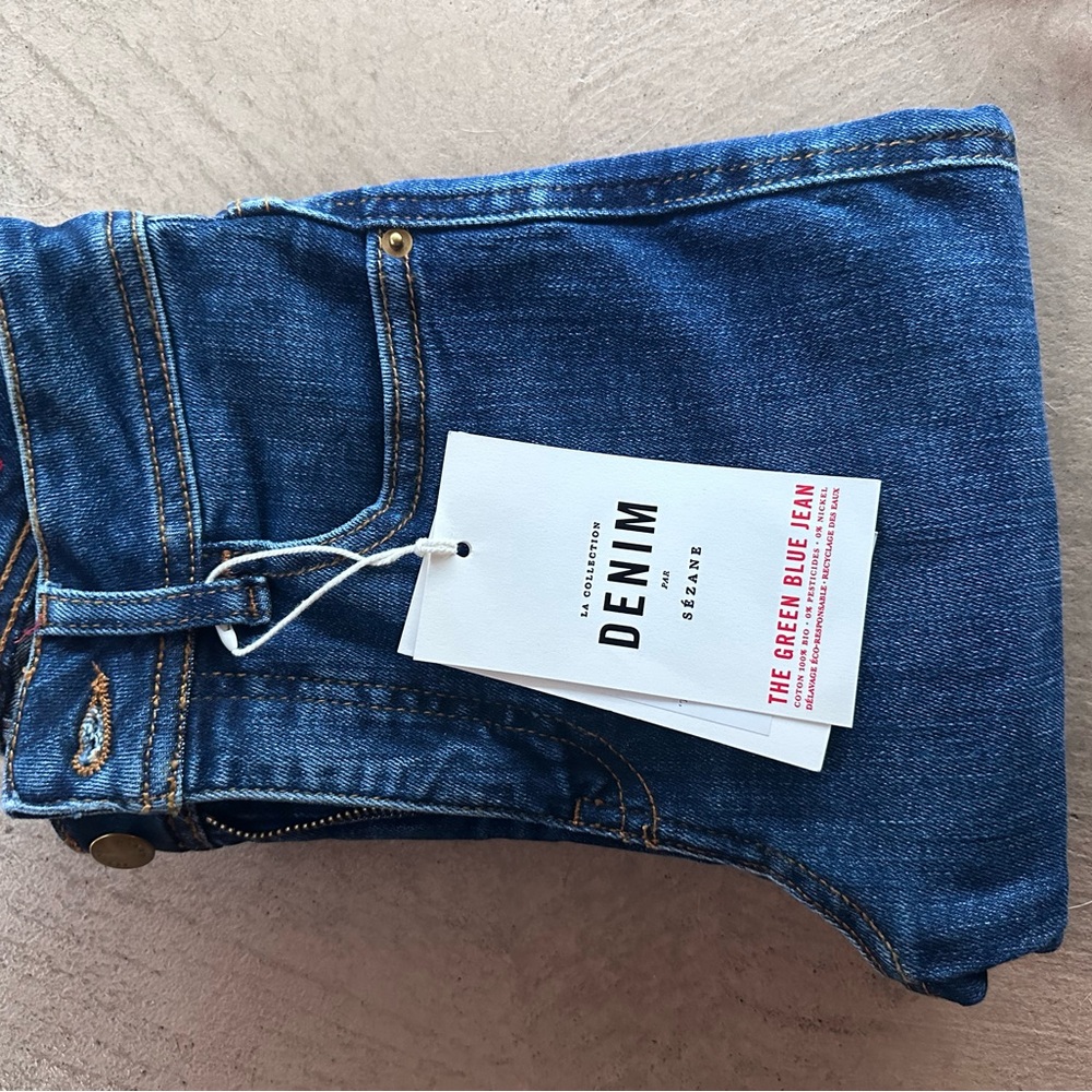 Sezane Slim Parfait Bleu Denim Skinny Jeans
